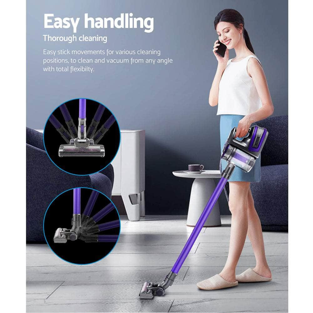 Cordless Devanti Stick Vacuum Cleaner - 150W Purple