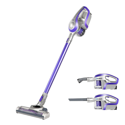 Compact Devanti Cordless Vacuum Cleaner - 150W Purple