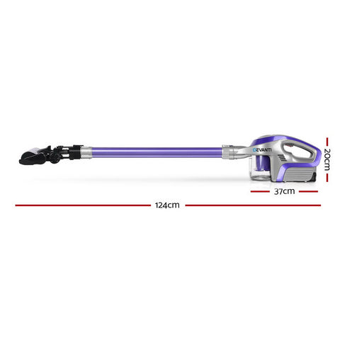 Sleek Devanti Cordless Vacuum Cleaner - 150W Purple