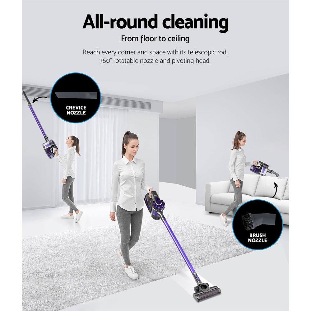 Durable Devanti Cordless Vacuum Cleaner - Purple