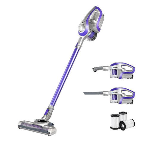 Powerful Devanti Cordless Vacuum Cleaner - 150W Purple