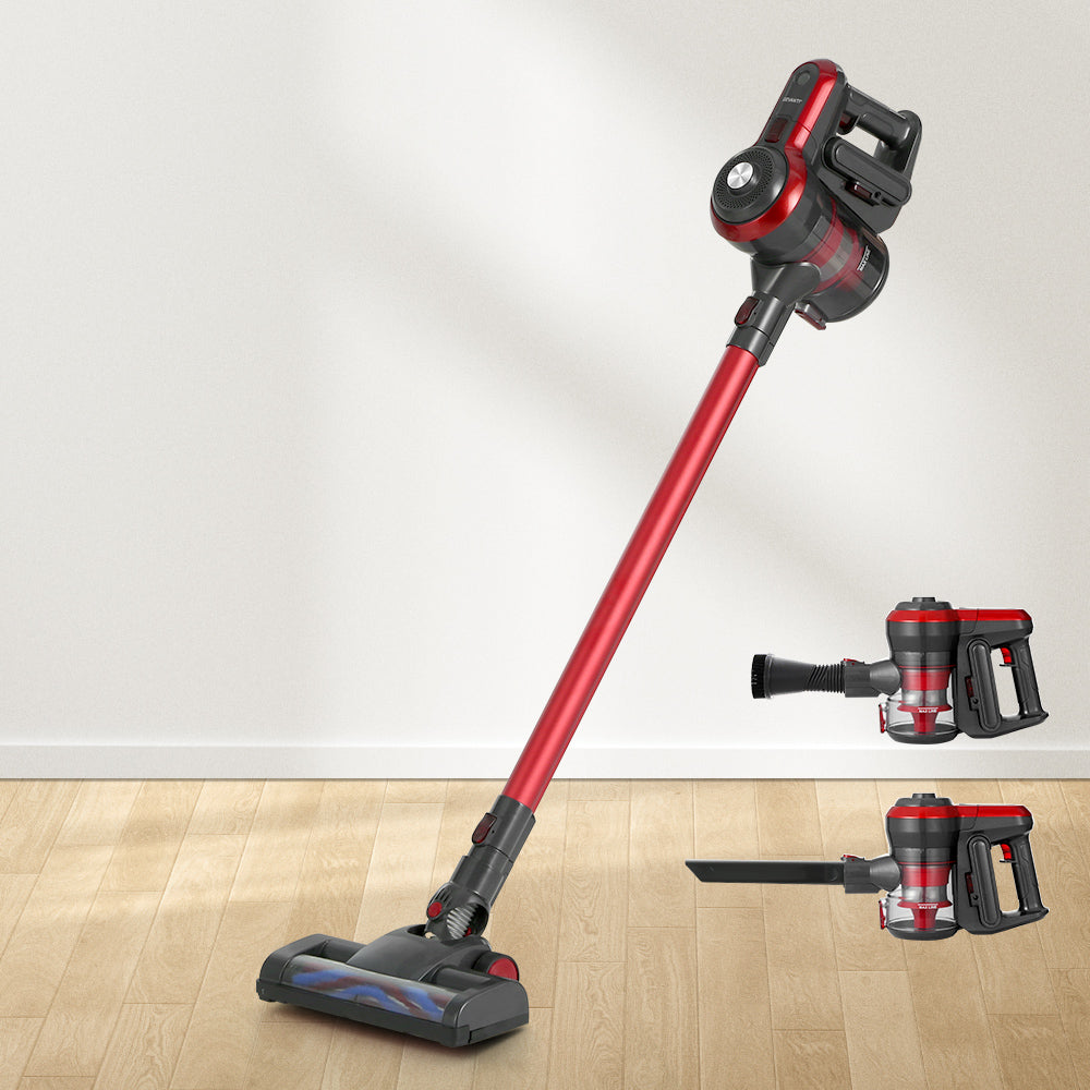 Durable Devanti Cordless Vacuum Cleaner - 250W Red