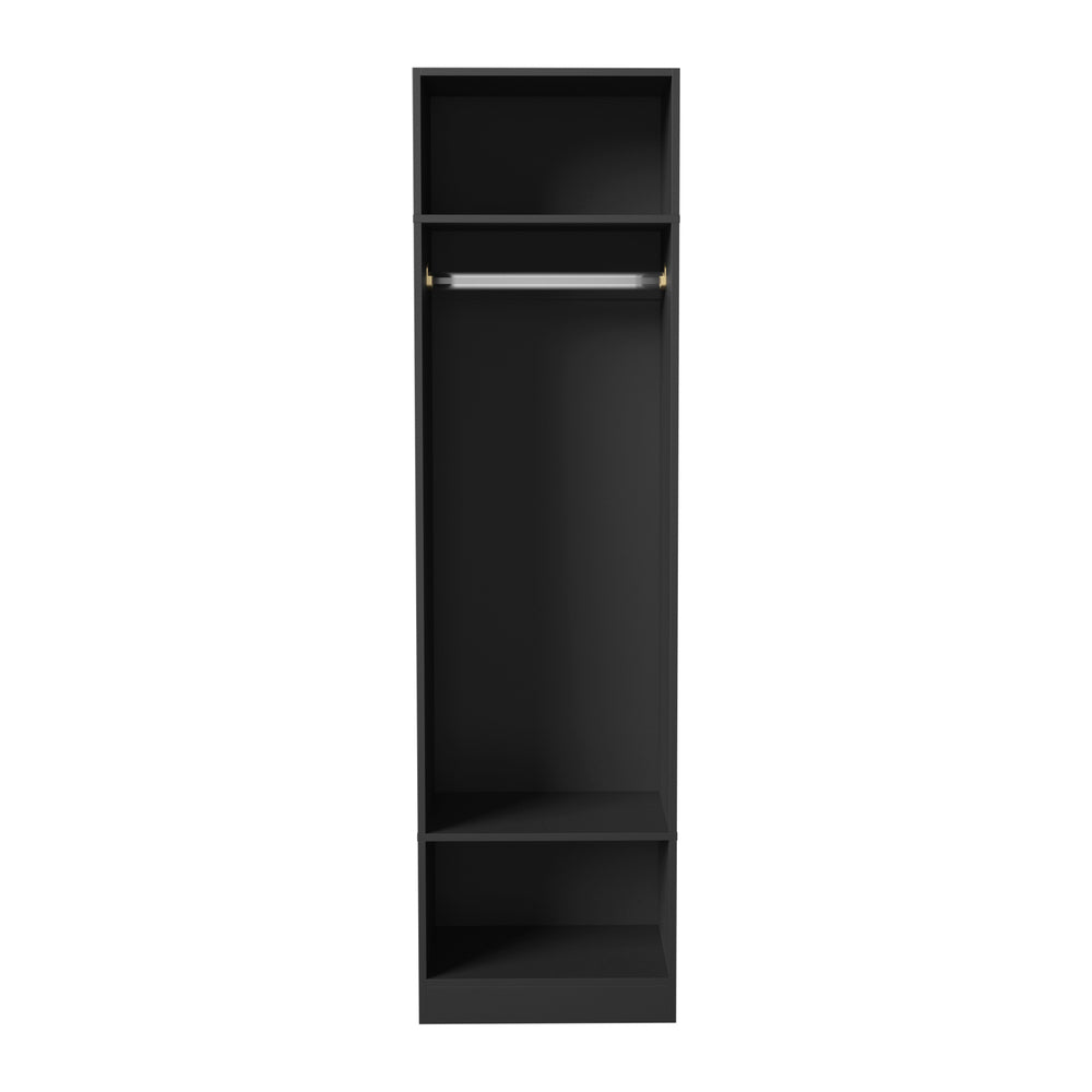 Open Wardrobe 3 Drawers Hanging Rail Natural/Black