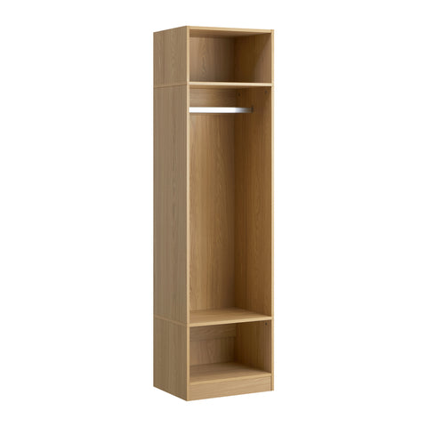 Open Wardrobe 3 Drawers Hanging Rail Natural/Black