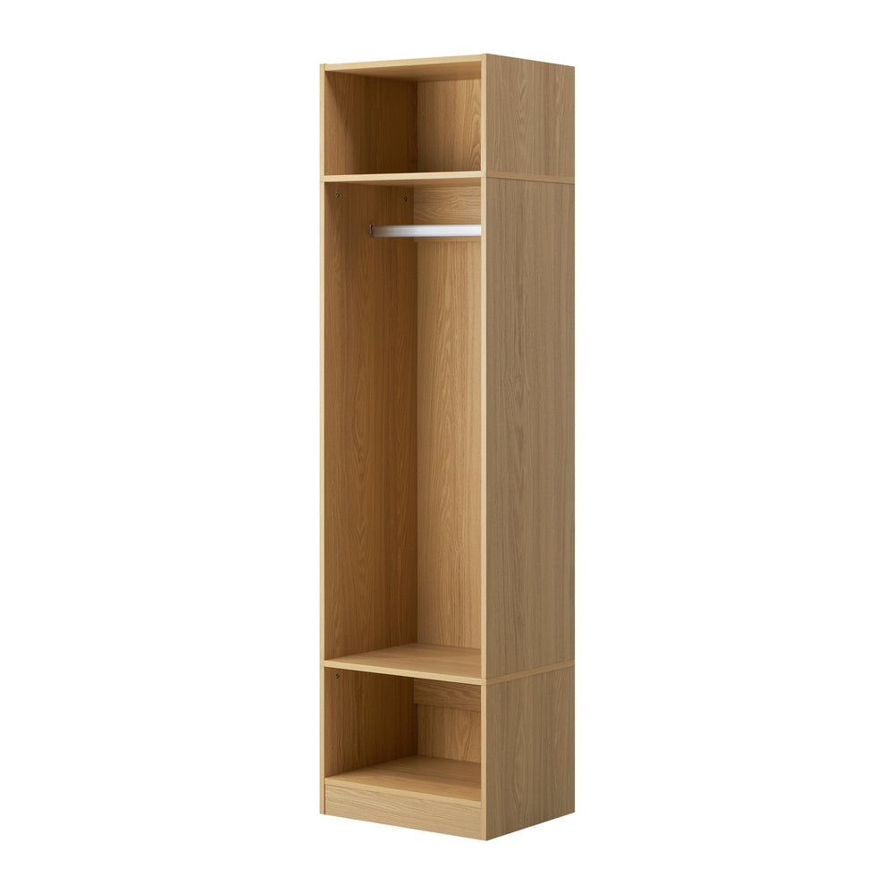 Open Wardrobe 3 Drawers Hanging Rail Natural/Black