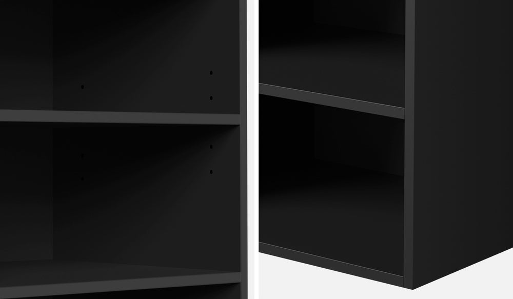 Wardrobe Shelf Unit 6 Shelves Black