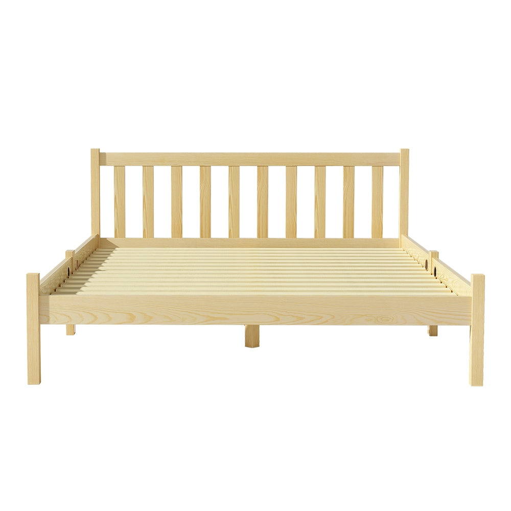 Bed Frame Double Size Wooden Oak Sofie