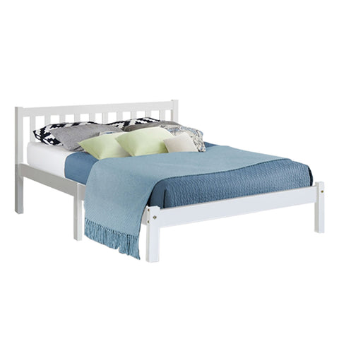 Bed Frame Queen Size Wooden White Sofie