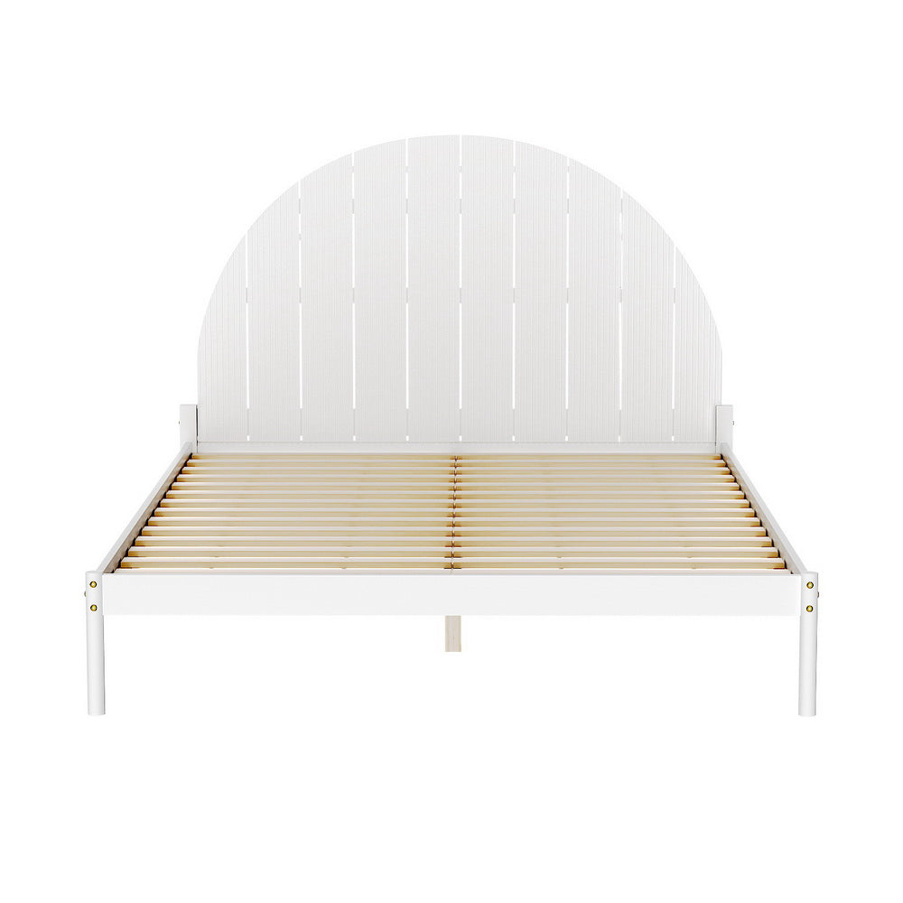 Bed Frame King Single Size Wooden White