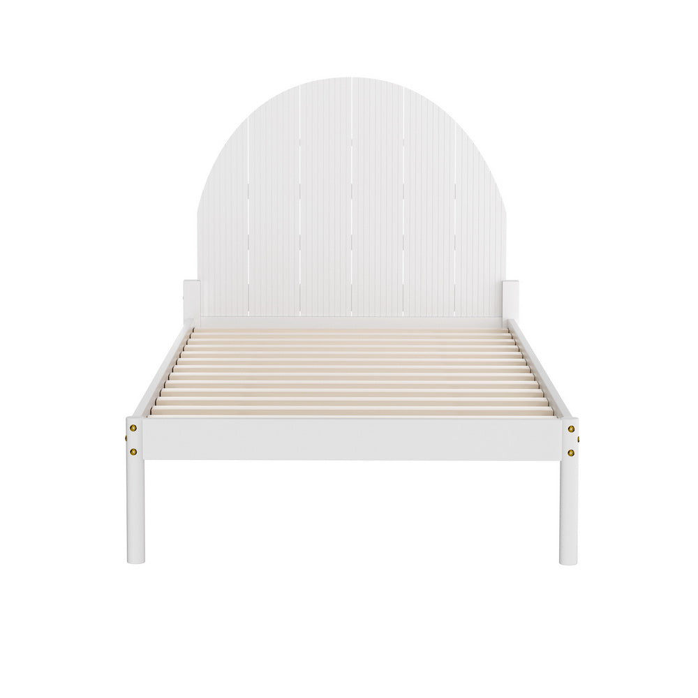 Bed Frame King Single Size Wooden White