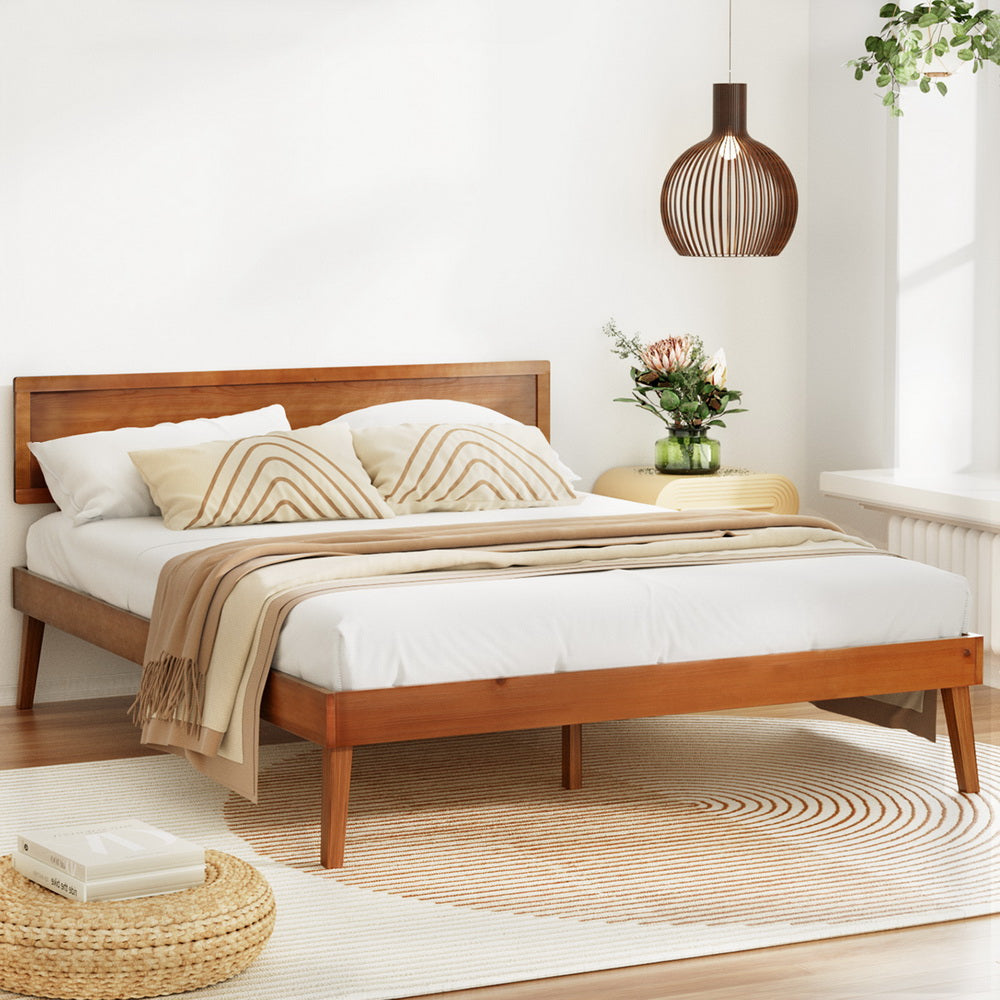 Queen Size Wooden Bed Frame - Splay