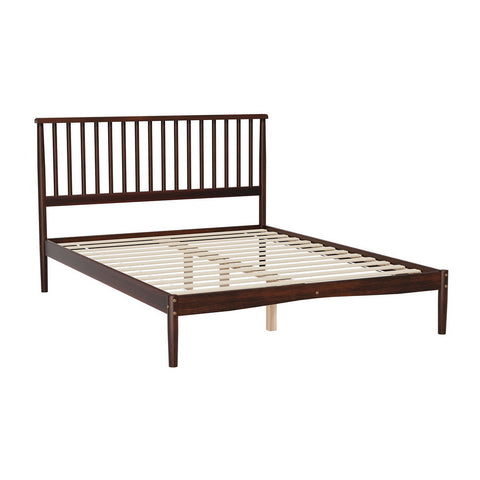 Elegant Walnut Double Bed Frame