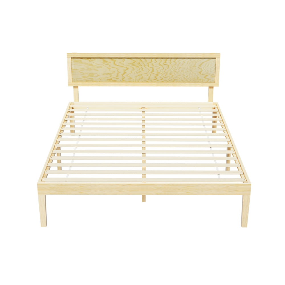 Queen/Double Elegance Bed Frame with Timber Pine Platform