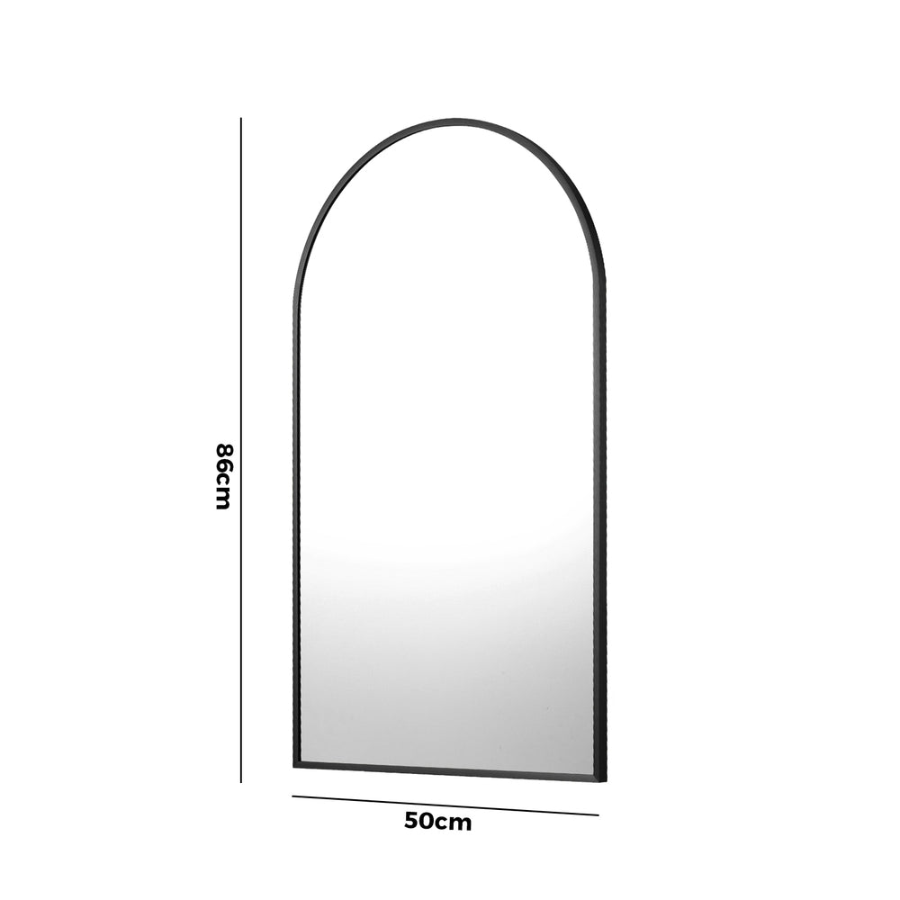 Wall Mirrors 86x50cm Arched Black