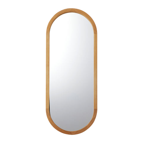 Wall Mirrors Oval Mirror Wooden 76x31cm Set of 2