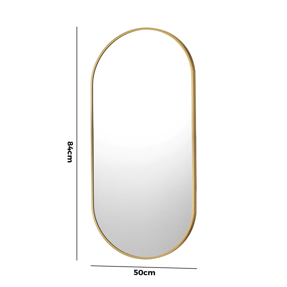 Wall Mirrors Oval Gold 84x50cm