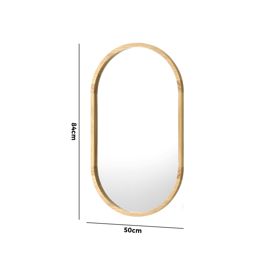 Wall Mirrors Oval Gold 84x50cm