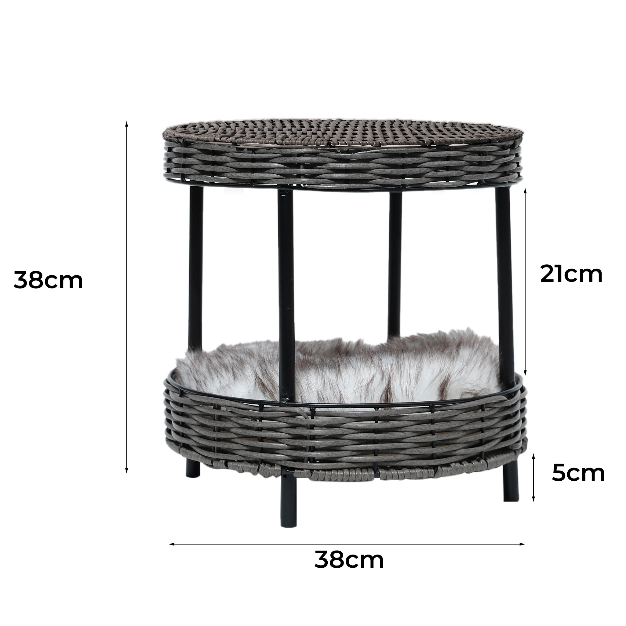 Rattan Pet Bed Elevated Raised