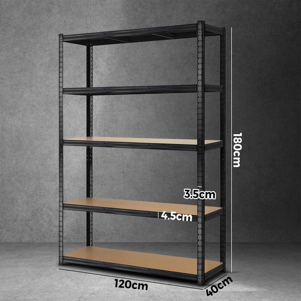 Sharptoo Metal Warehouse Rack, 1.8 x 1.8m Storage Racking Garage Shelves Shelving Rack