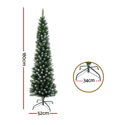 Christmas Tree 1.8m Xmas Tree Decorations Snowy 300 Tips