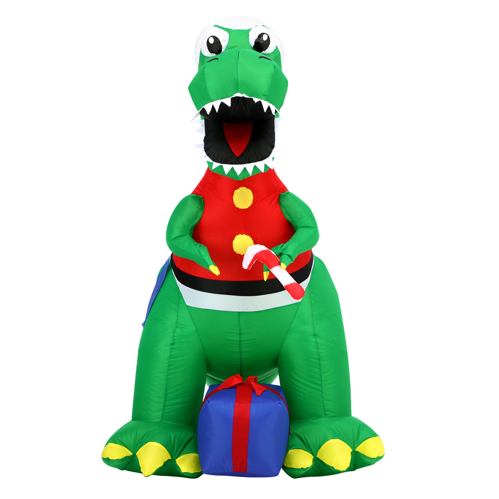 Christmas Dinosaur Inflatable with LED Lights