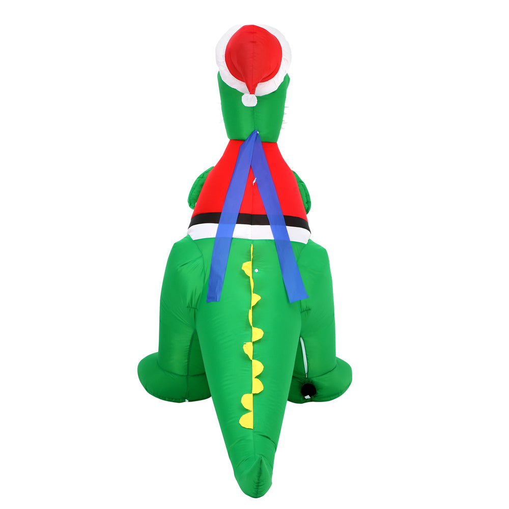 Christmas Dinosaur Inflatable with LED Lights