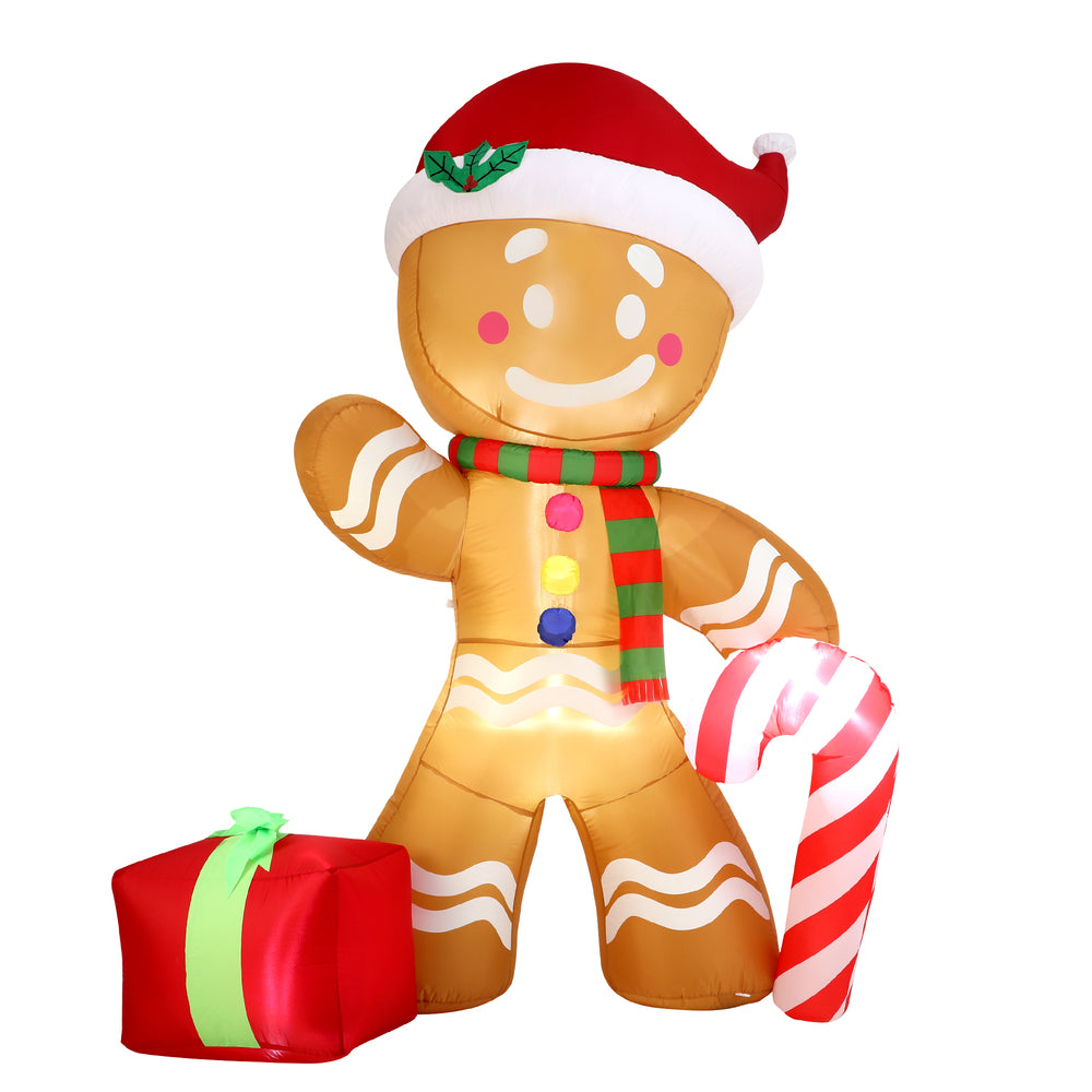 Christmas Inflatable Gingerbread Man with LED Lights