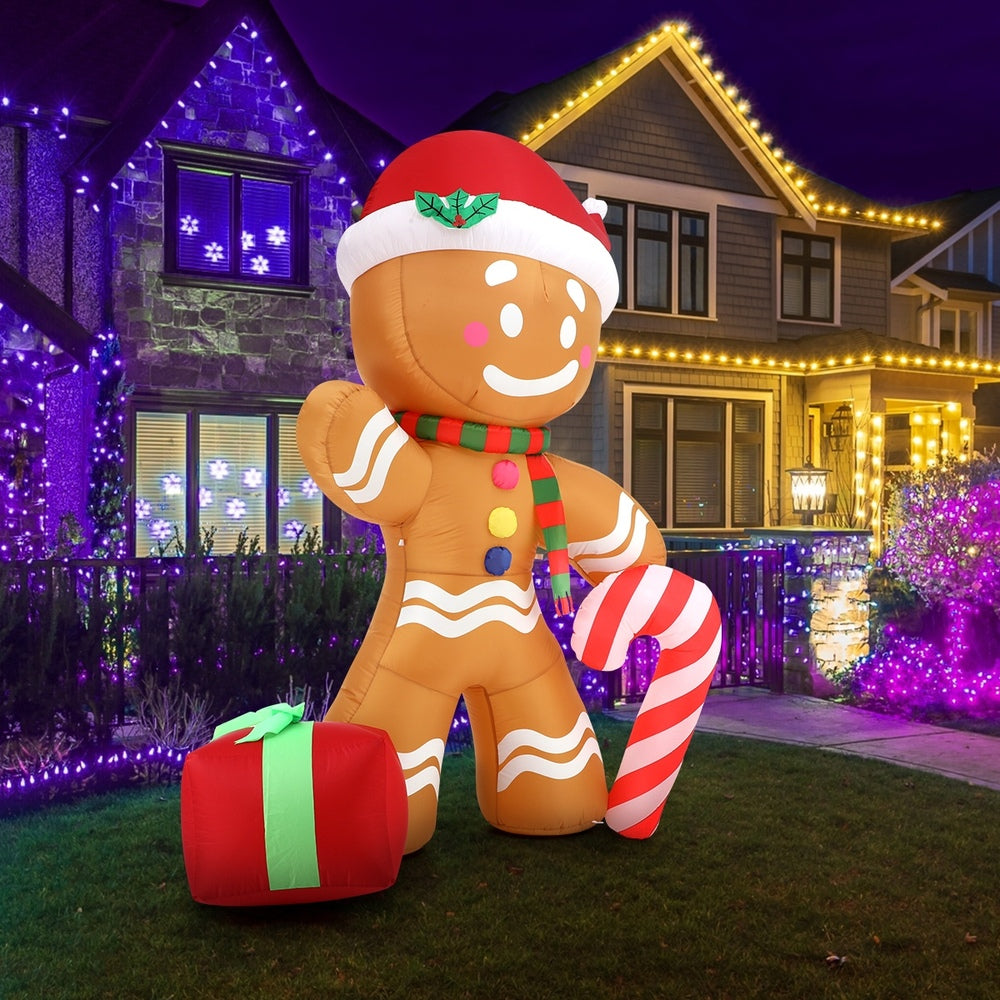 Christmas Inflatable Gingerbread Man with LED Lights