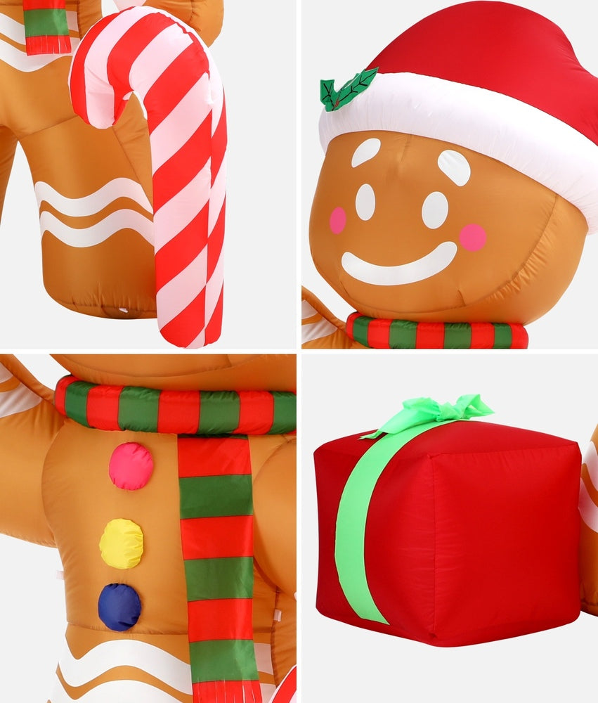 Christmas Inflatable Gingerbread Man with LED Lights