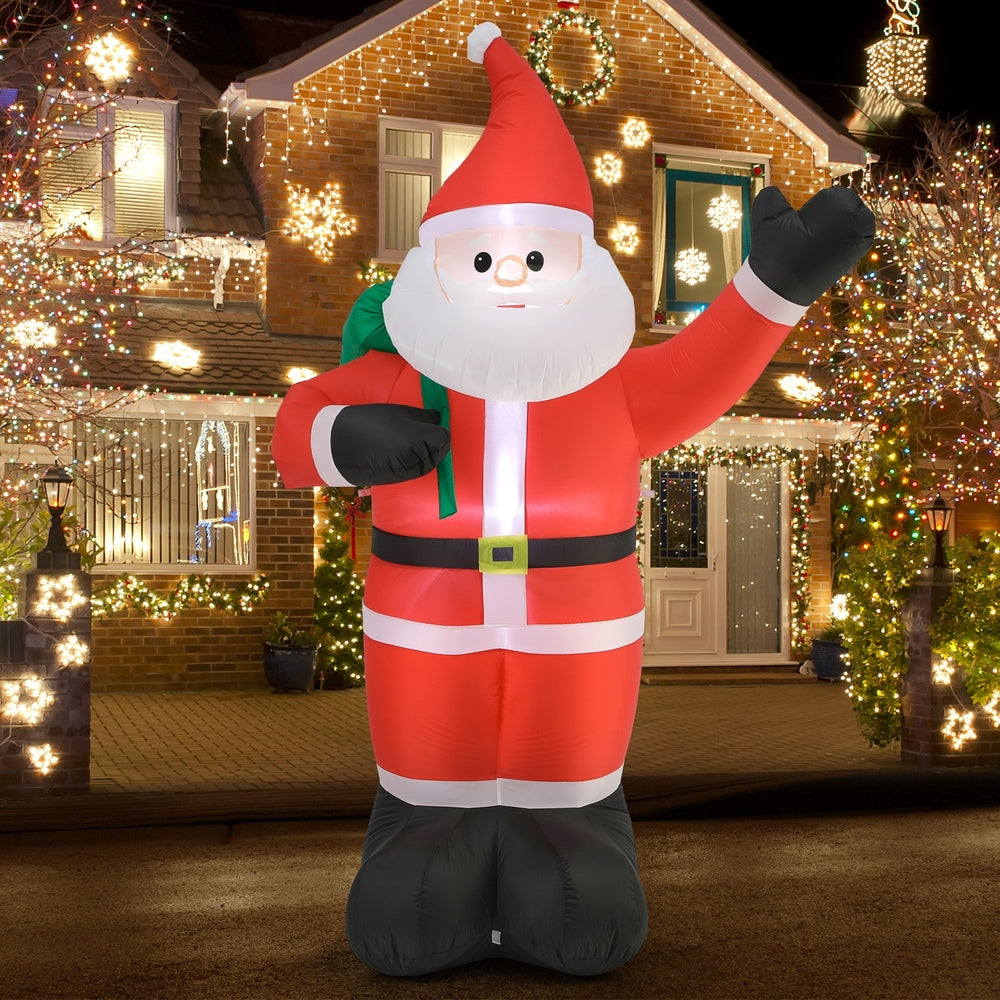 Christmas Santa Claus Inflatable with LED Lights