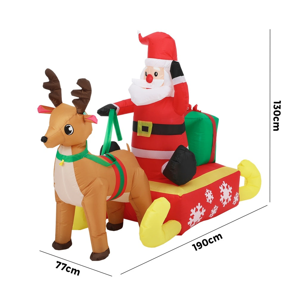 Christmas Santa Claus with Sleighride Inflatable