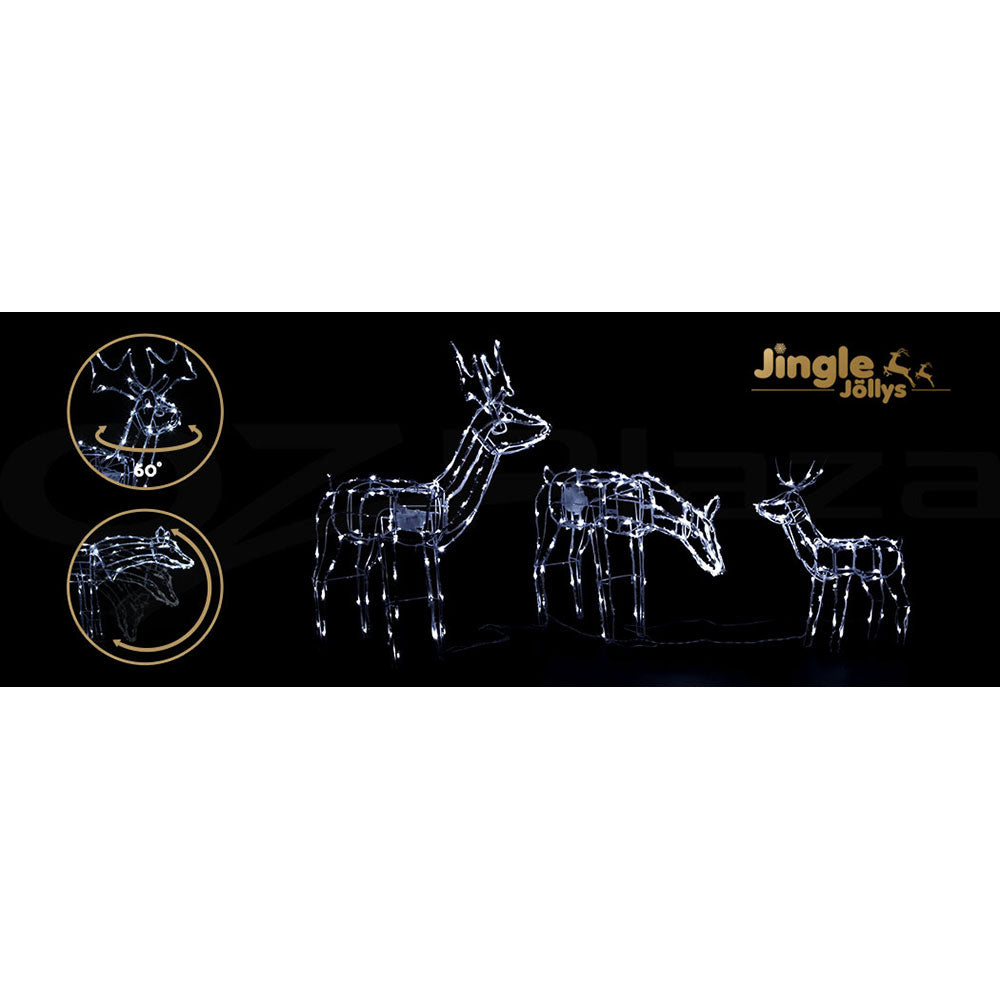 Christmas Lights 250 LEDs Fairy Light Reindeer 3pcs Decorations