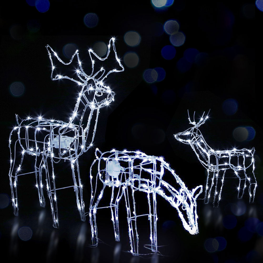 Christmas Lights 250 LEDs Fairy Light Reindeer 3pcs Decorations