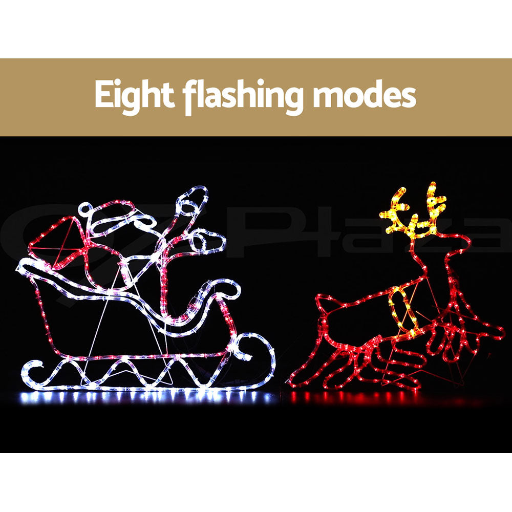 Christmas Lights 806 LED Fairy Light Reindeer Sleigh Decorations