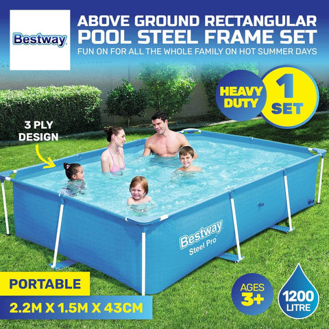 Above Ground Pool High Gauge PVC Construction 1200 Litre