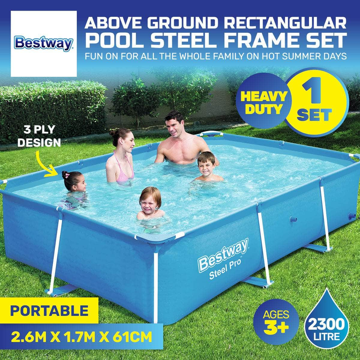 Above Ground Pool High Gauge PVC Construction 2300 Litre