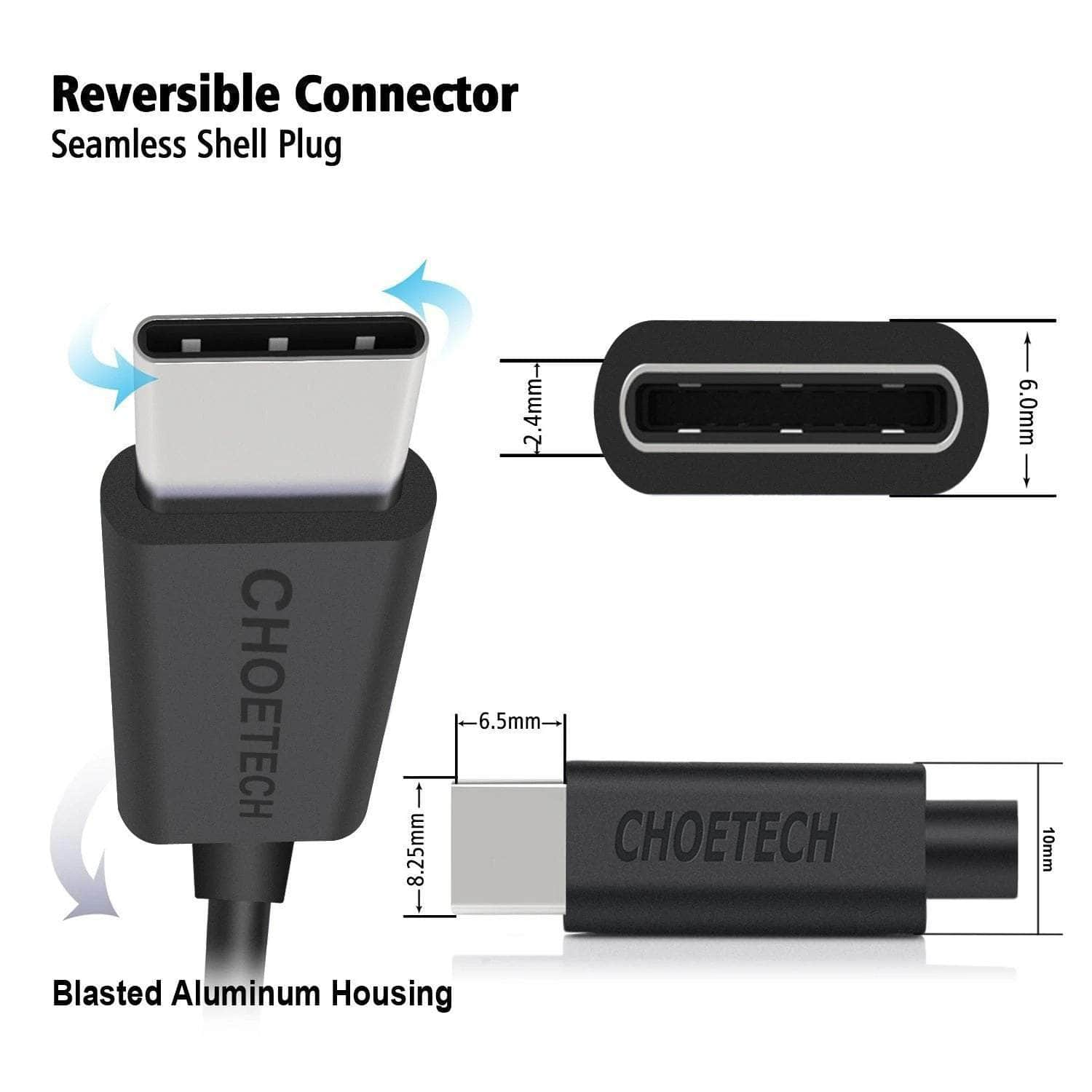 Ac0004 Usb-A To Usb-C Charge & Sync Cable 3M Black