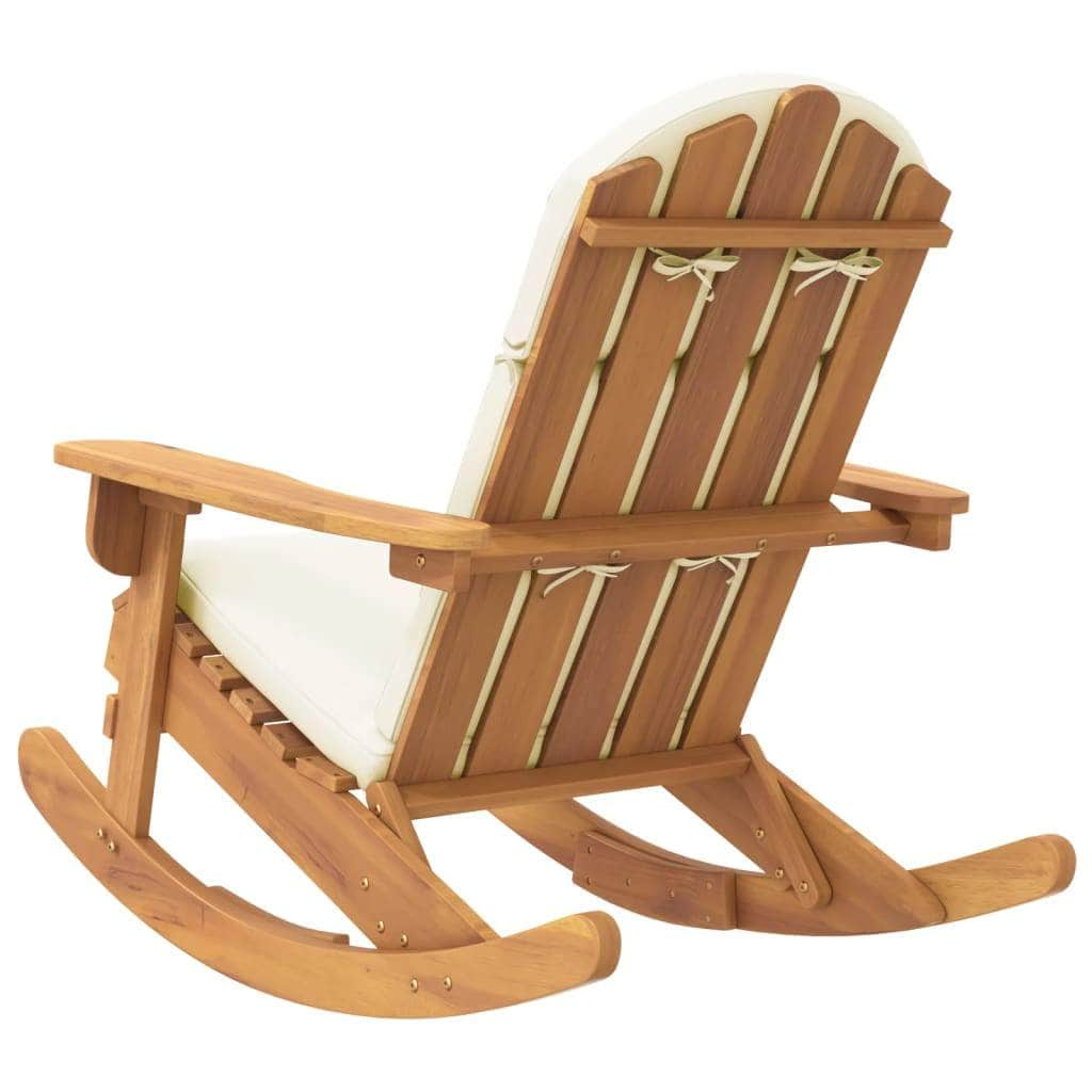 Acacia Bliss: Solid Wood Rocking Chair