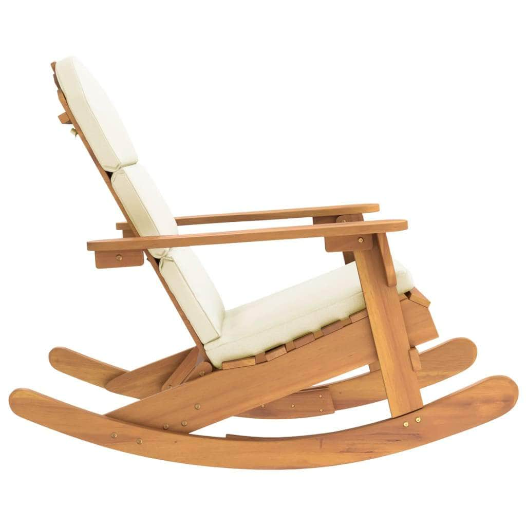 Acacia Bliss: Solid Wood Rocking Chair