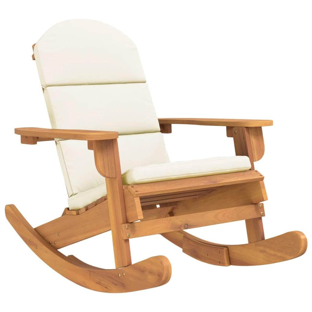 Acacia Bliss: Solid Wood Rocking Chair