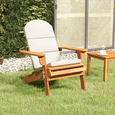 Acacia Haven: Embrace Comfort in this Solid Wood Garden Chair with Cushions