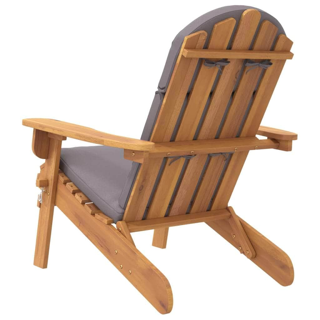 Acacia Haven: Embrace Comfort in this Solid Wood Garden Chair with Cushions