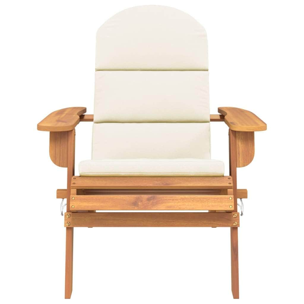 Acacia Haven: Embrace Comfort in this Solid Wood Garden Chair with Cushions