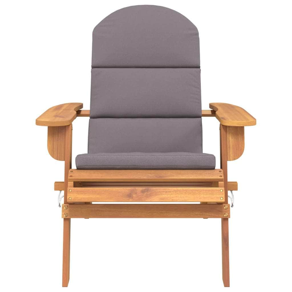 Acacia Haven: Embrace Comfort in this Solid Wood Garden Chair with Cushions