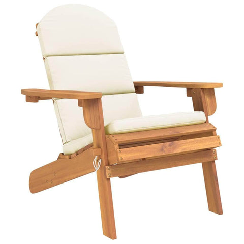 Acacia Haven: Embrace Comfort in this Solid Wood Garden Chair with Cushions