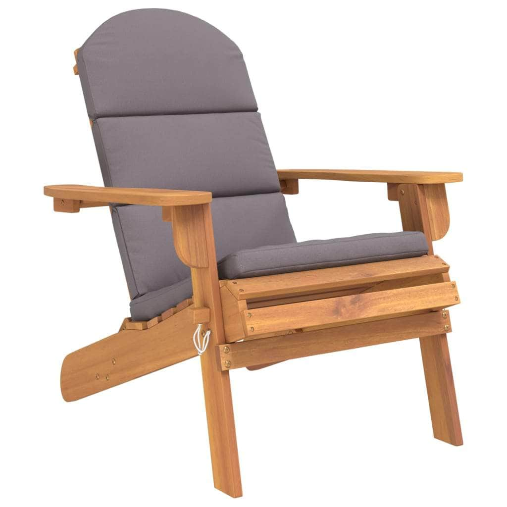 Acacia Haven: Embrace Comfort in this Solid Wood Garden Chair with Cushions