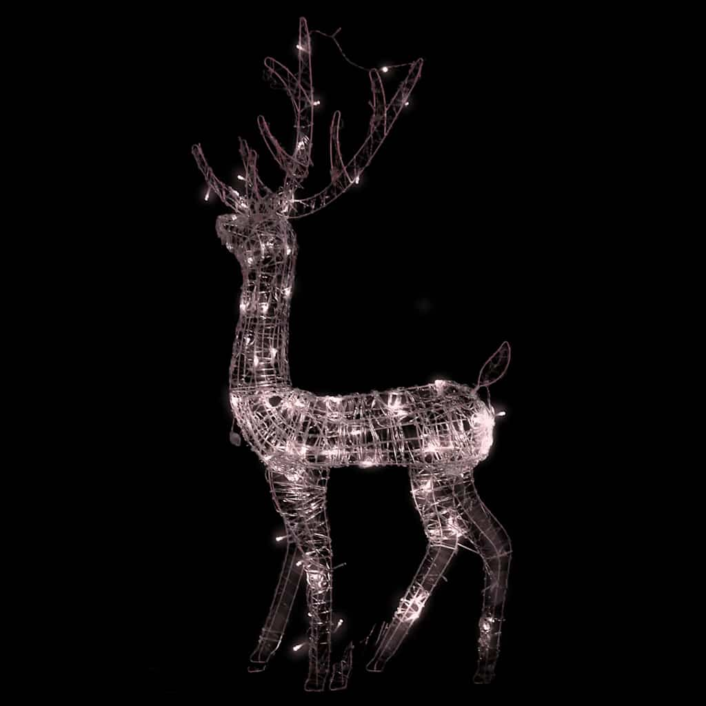 Acrylic Reindeer Christmas Decoration 140 LEDs  Warm White