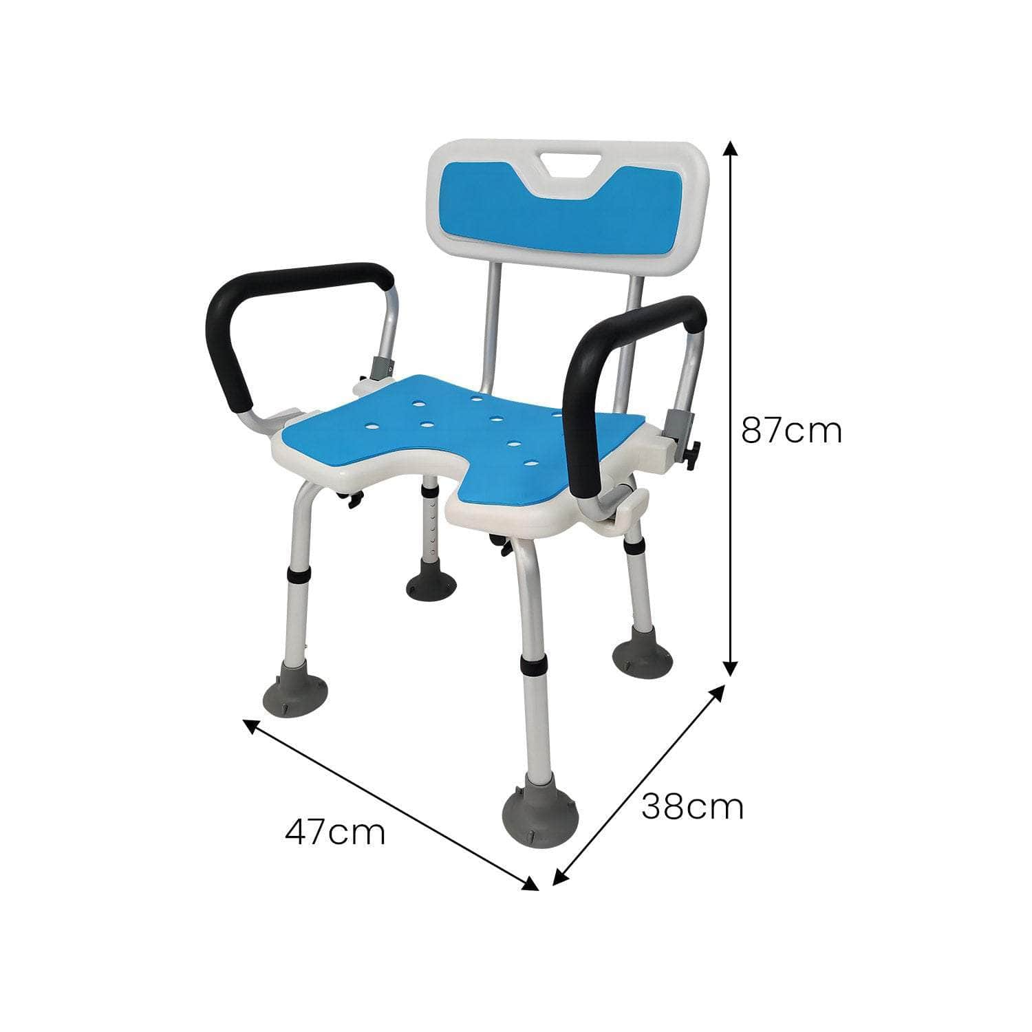 Adjustable Armrests Shower Chair