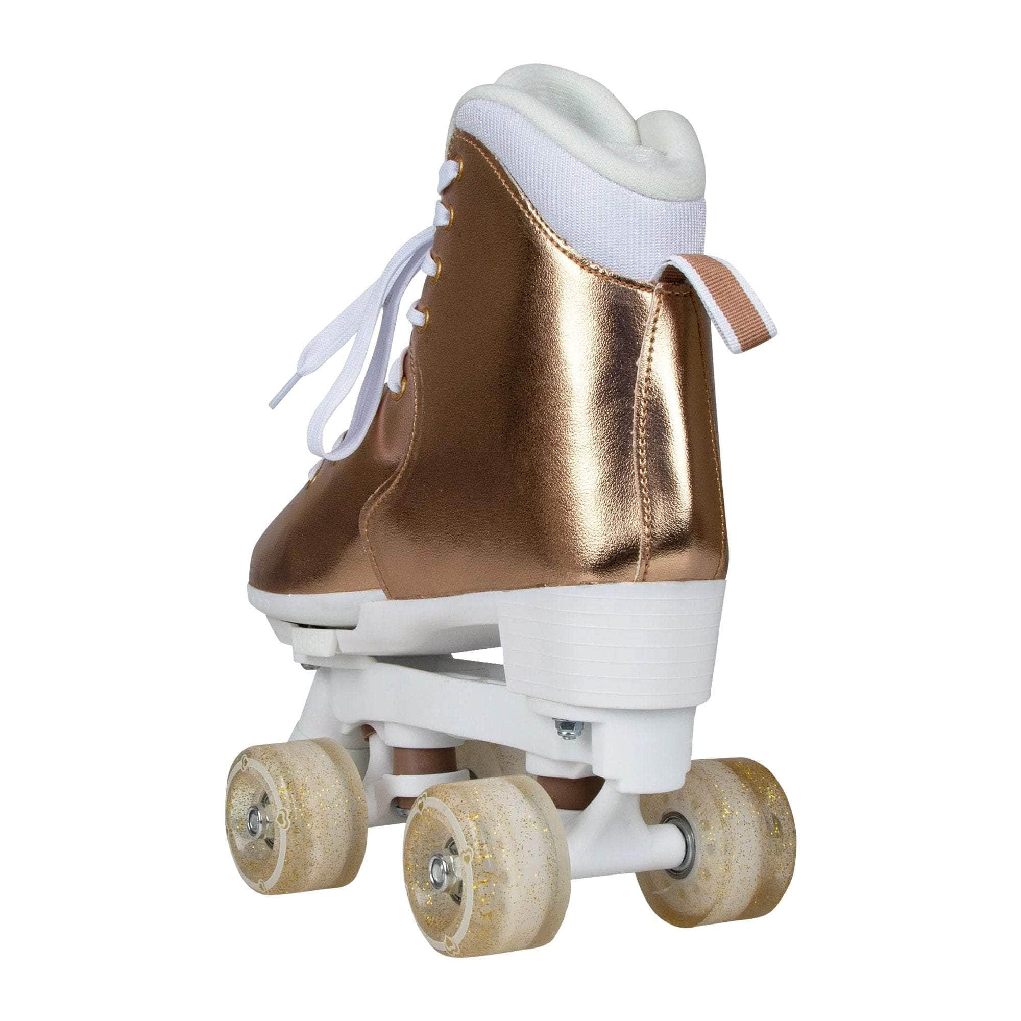 Adjustable Quad Kids Roller Skates - Metallic Rose Gold