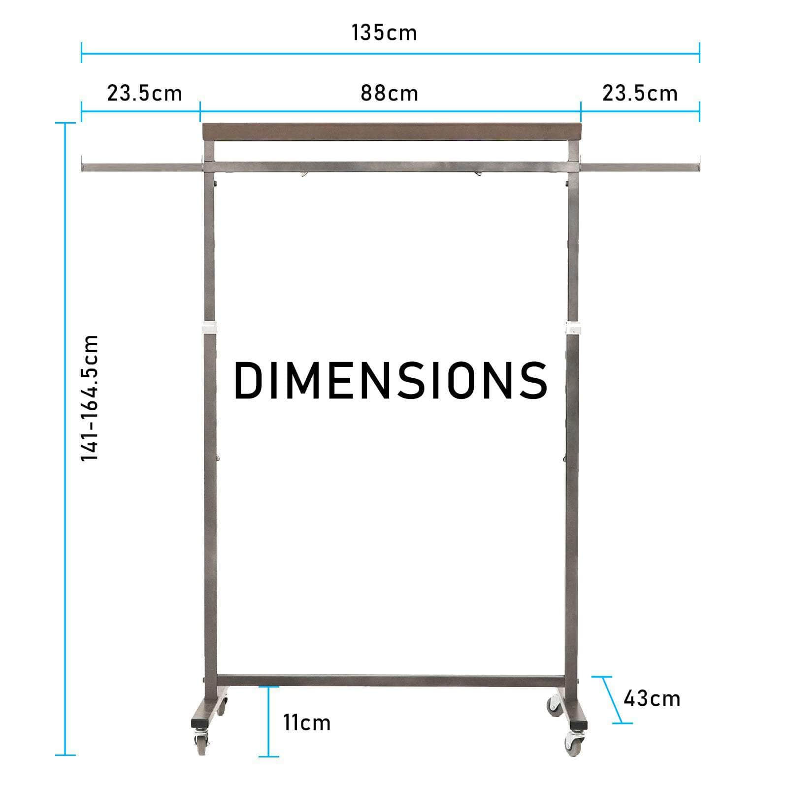 Adjustable Rollable Coat Rack - Pearl Grey